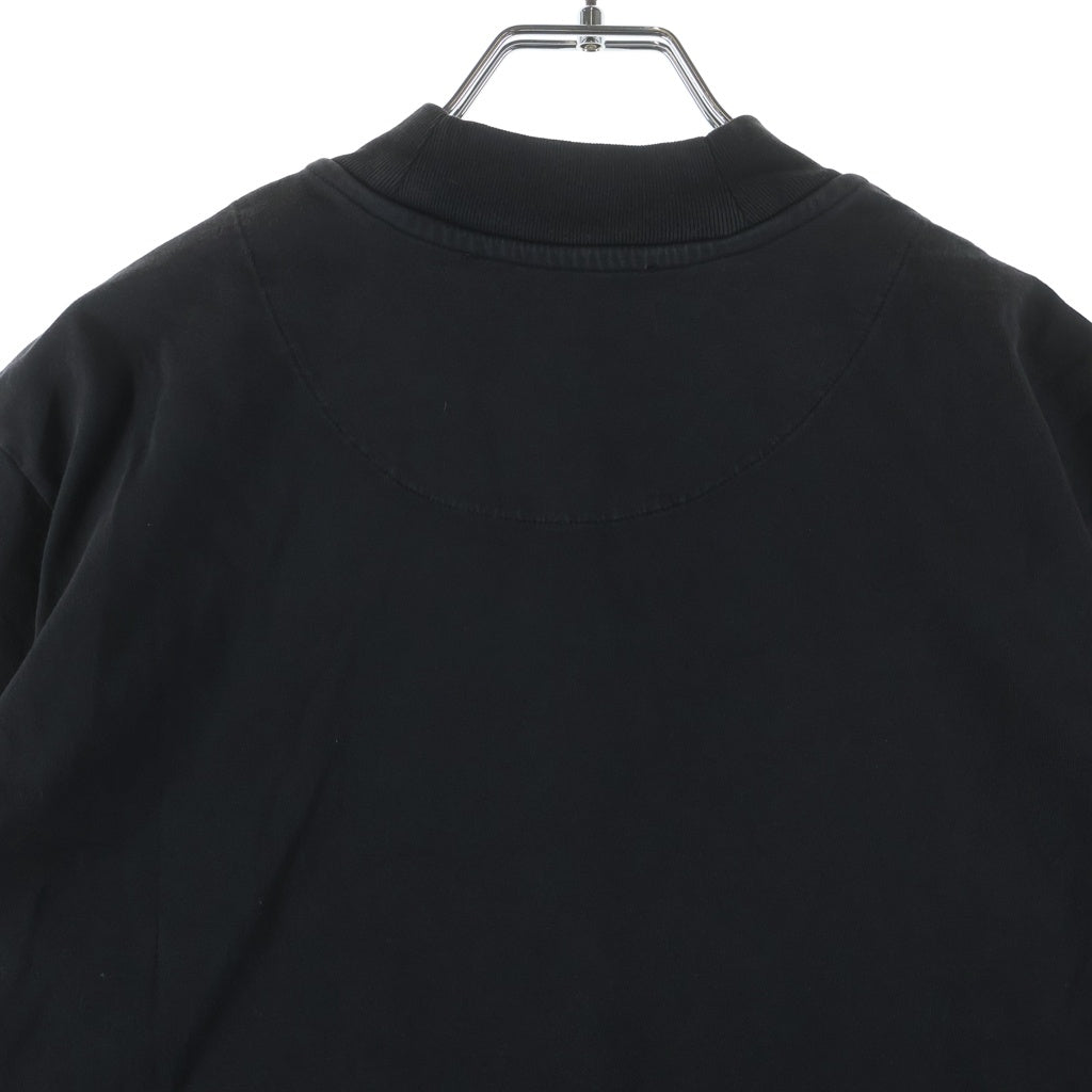 THE ATTICO(ジ・アティコ) 26SS ロゴ刺繍 モックネック半袖Tシャツ カットソー ブラック 260WCT00360