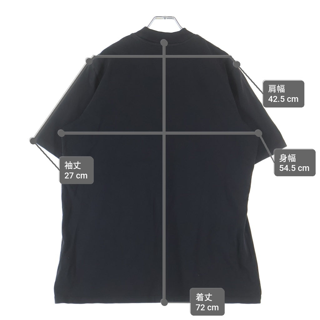 THE ATTICO(ジ・アティコ) 26SS ロゴ刺繍 モックネック半袖Tシャツ カットソー ブラック 260WCT00360