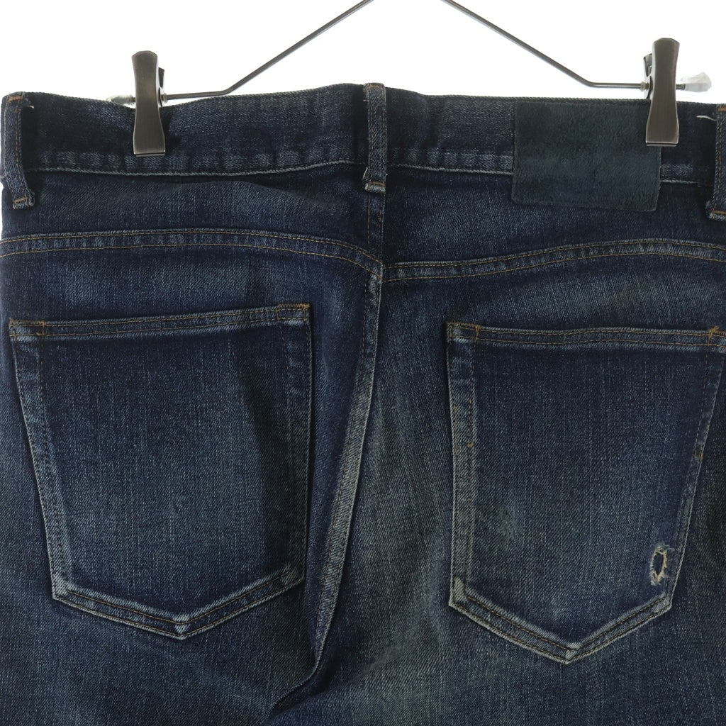 RON HERMAN DENIM(ロンハーマンデニム) ダメージ リペア加工 ストレート ジップフライ デニムパンツ インディゴ 2720600076