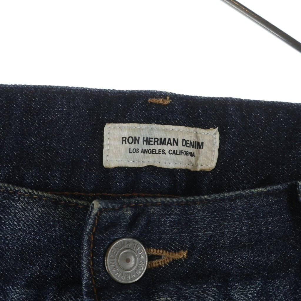 RON HERMAN DENIM(ロンハーマンデニム) ダメージ リペア加工 ストレート ジップフライ デニムパンツ インディゴ 2720600076