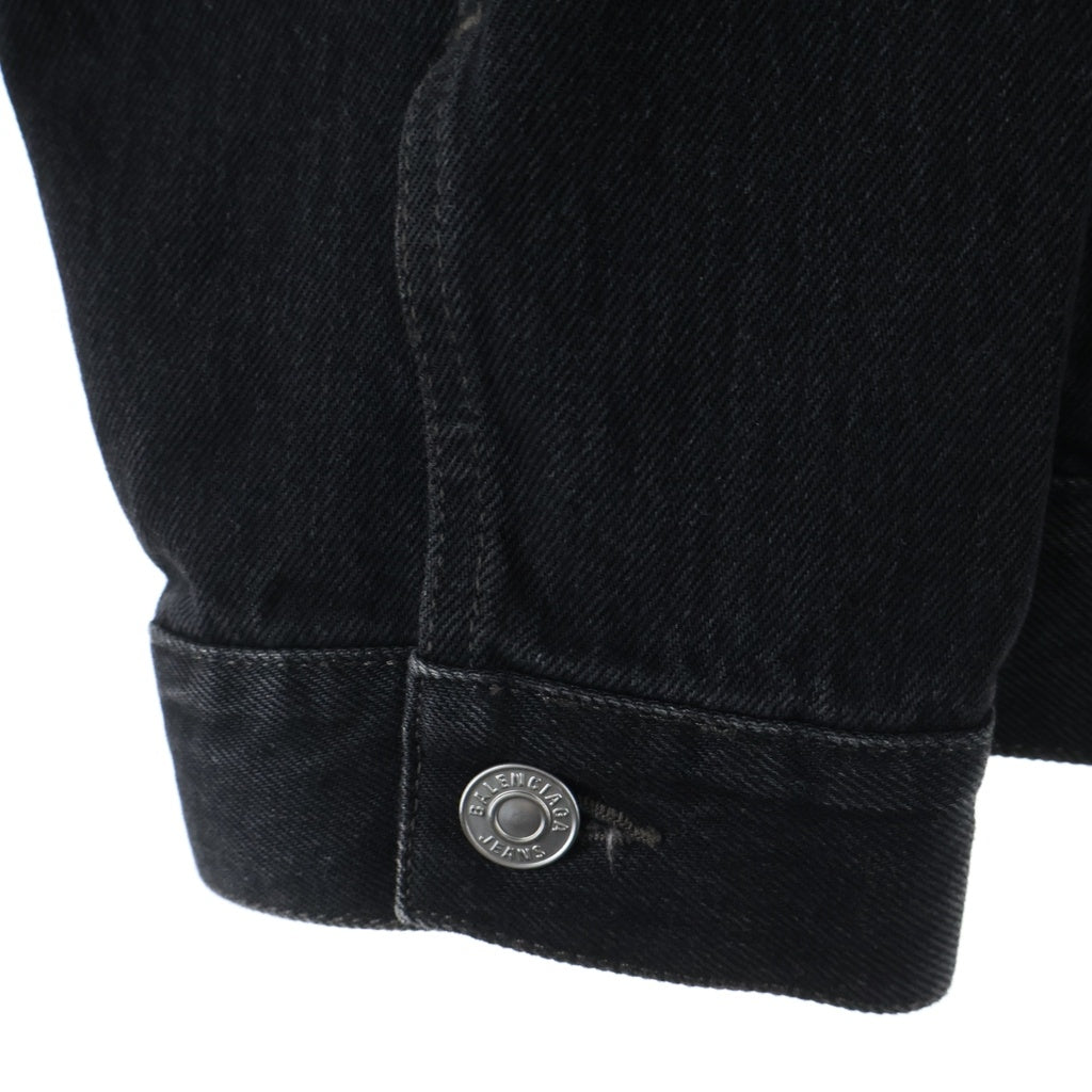 BALENCIAGA(バレンシアガ) 21AW GAMER LOGO DENIM JACKET ゲーマーロゴ デニムジャケット ブラック 664810 TBP47
