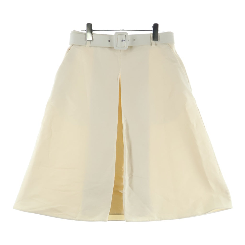 MARNI(マルニ) 25SS インサイドプリーツ Aライン ミディスカート アイボリー レディース GOMA0697CS TCX28