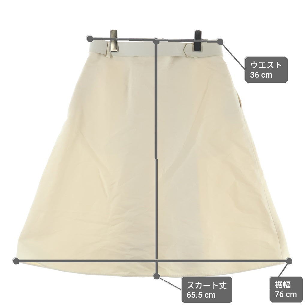 MARNI(マルニ) 25SS インサイドプリーツ Aライン ミディスカート アイボリー レディース GOMA0697CS TCX28