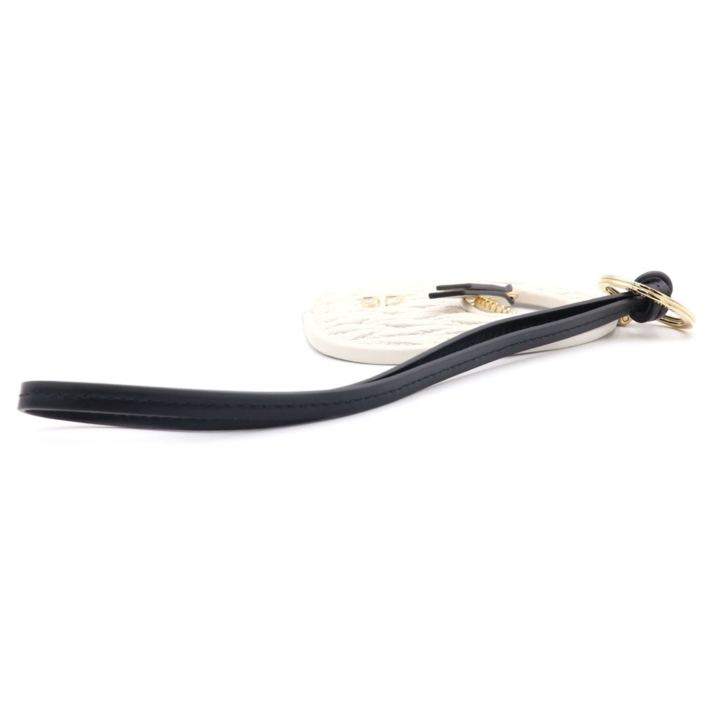 miumiu(ミュウミュウ) TRICK PELLE WANDER KEYCHAIN レザートリック ワンダー バッグ型チャーム キーリング ホワイト/ブラック 5TL357 2CWB F0009 レディース