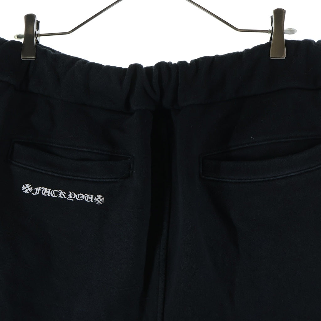 CHROME HEARTS(クロムハーツ) Scroll Label Fuck You Side Logo Sweat Long Pants スクロールラベル ファックユー サイドロゴ スウェットパンツ ブラック