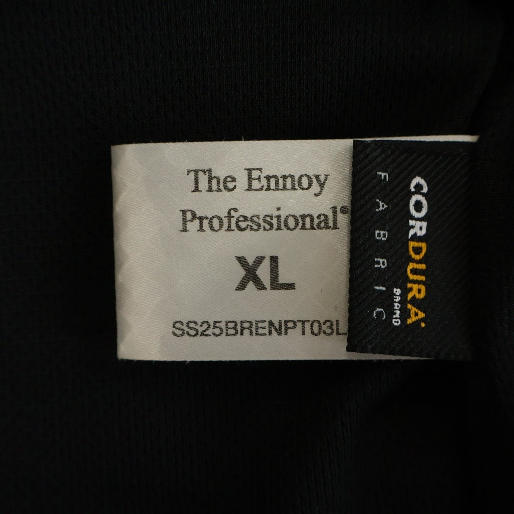 The Ennoy Professional(エンノイプロフェッショナル) 25SS WOOL BLEND RIP STOP EASY PANTS ウールブレンド リップストップ イージーパンツ ブラック SS25BRENPT03LP