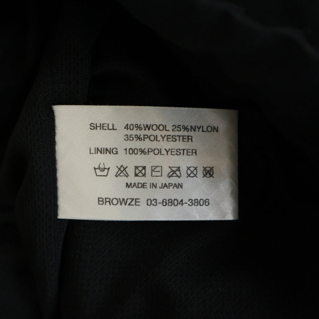 The Ennoy Professional(エンノイプロフェッショナル) 25SS WOOL BLEND RIP STOP EASY PANTS ウールブレンド リップストップ イージーパンツ ブラック SS25BRENPT03LP