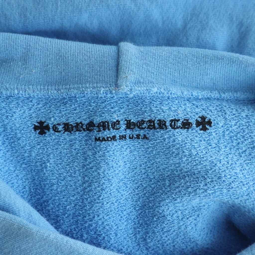 CHROME HEARTS(クロムハーツ) ×MATTY BOY BRAIN NEW PULLOVER HOODIE マッティボーイ ブレインニュー 両面プリント プルオーバースウェットパーカー フーディー ブルー