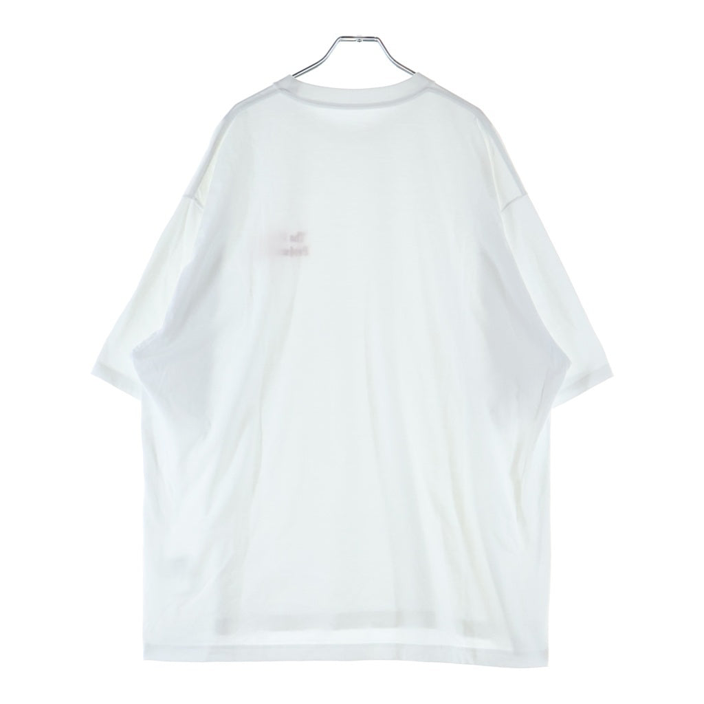 The Ennoy Professional(エンノイプロフェッショナル) 24SS LOGO T-SHIRT フロントロゴ刺繍Tシャツ 半袖クルーネックカットソー ホワイト SS24BRENCT04NTL