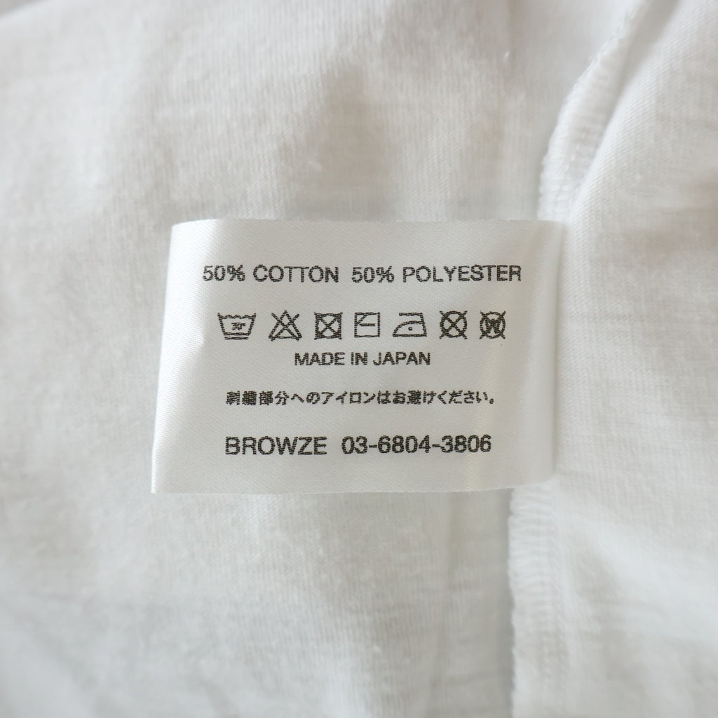 The Ennoy Professional(エンノイプロフェッショナル) 24SS LOGO T-SHIRT フロントロゴ刺繍Tシャツ 半袖クルーネックカットソー ホワイト SS24BRENCT04NTL