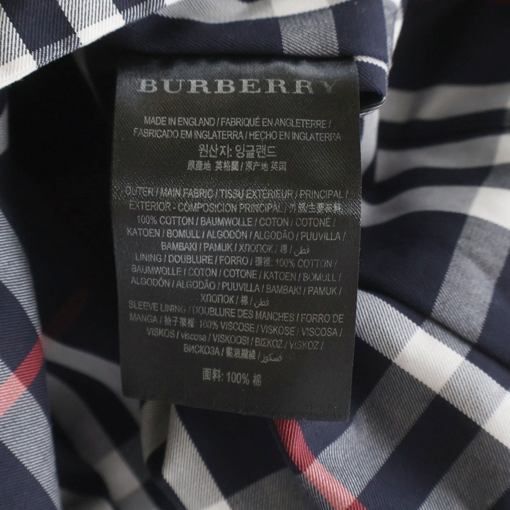 BURBERRY(バーバリー) 18SS ×GOSHA RUBCHINSKIY ゴーシャラブチンスキー ノヴァチェック ドッキングステンカラーコート ネイビー 4069595