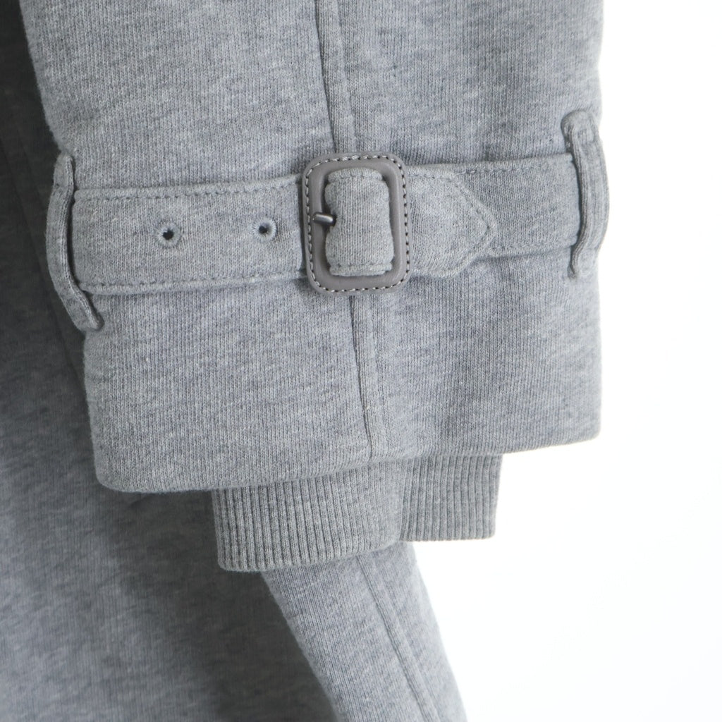 BURBERRY(バーバリー) 21SS Riccardo Tisci リカルドティッシ期 コットンスウェット ロングトレンチコート グレー 8016752