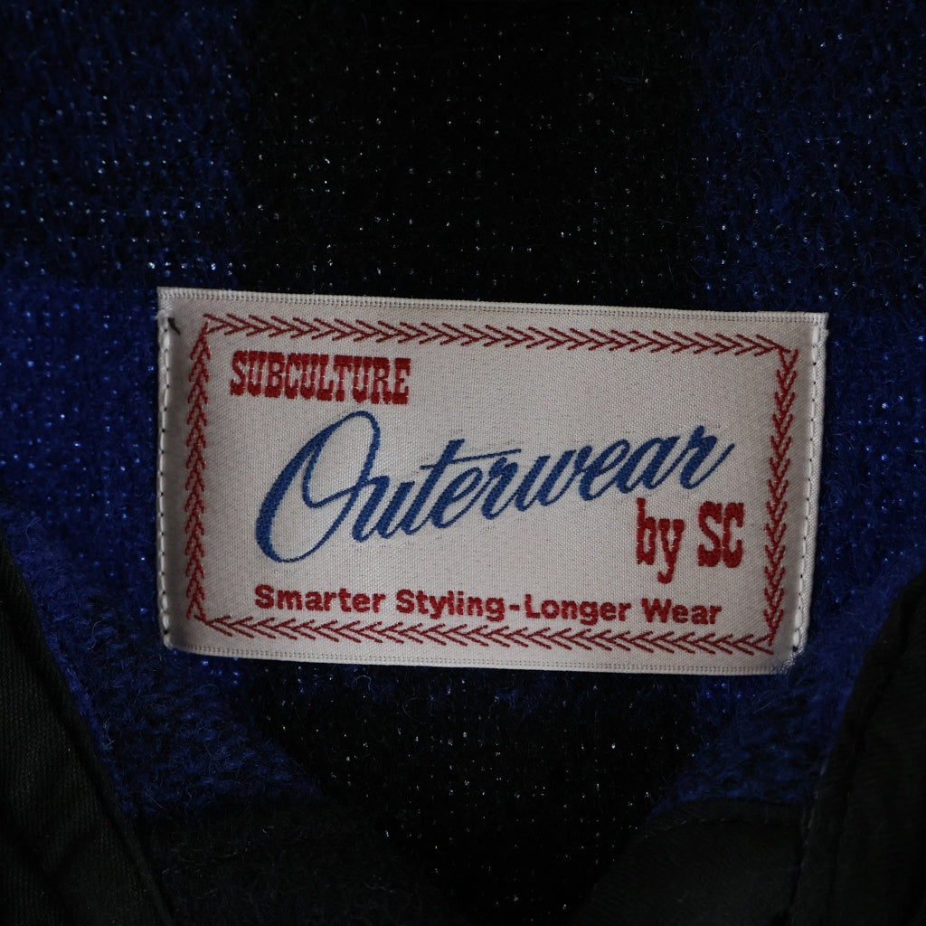 SUBCULTURE(サブカルチャー) 25AW BUFFALO CHECK JACKET バッファロー チェック シャツジャケット ブルー/ブラック SCJK-A2501