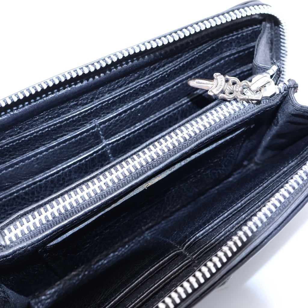 クロムハーツ REC F ZIP 3クロスラウンドジップレザーウォレット財布