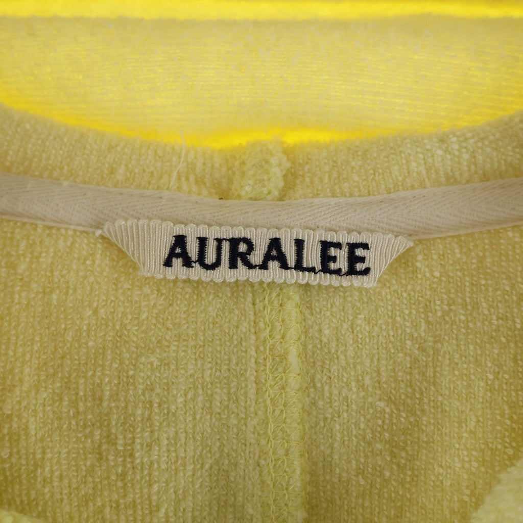 AURALEE(オーラリー) 26SS COTTON NYLON PILE ZIP PARKA コットン ナイロン パイル ジップアップパーカー フーディー イエロー A26SP01DP