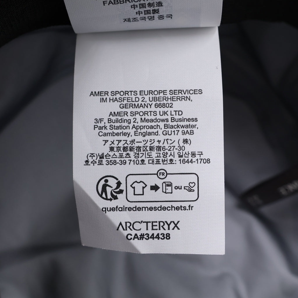 ARC'TERYX(アークテリクス) 24SS BUCKET HAT ナイロン バケットハット 帽子 ブラック X000004681 レディース