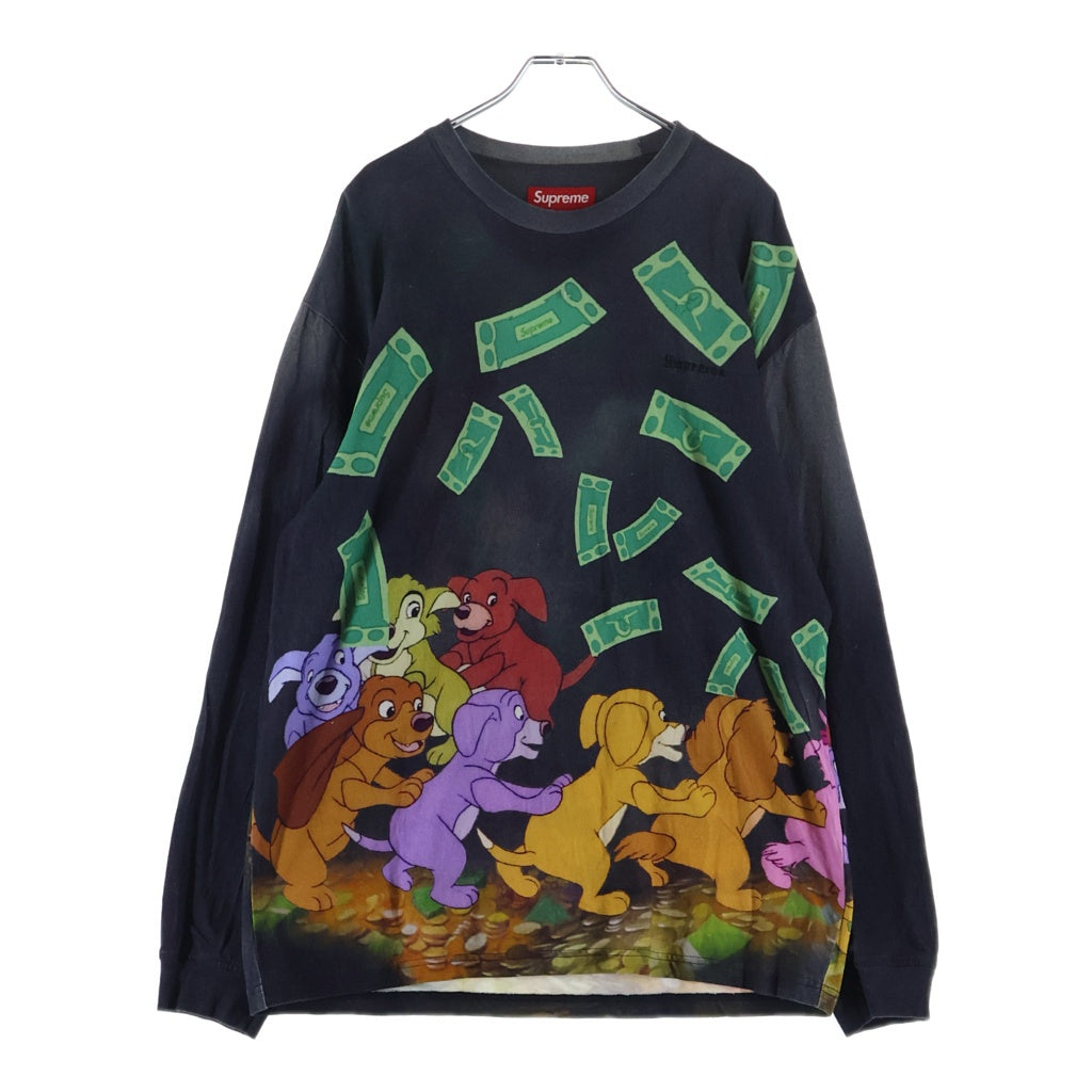 SUPREME(シュプリーム) 25AW All Dogs Go To Heaven L/S Top オール ドッグス ゴー トゥー ヘブン クルーネック長袖Tシャツ カットソー ブラック