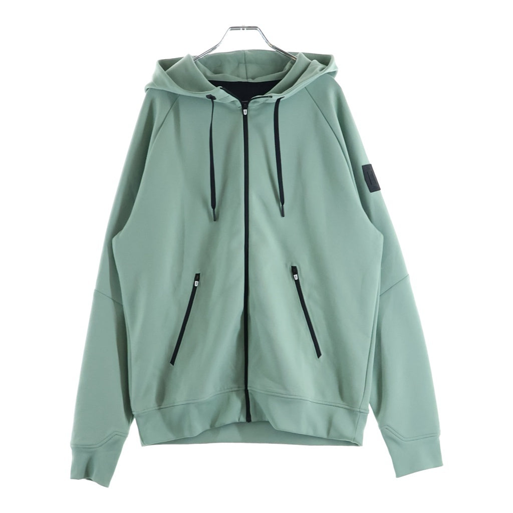 On(オン) SWEATSHIRT ON ZIPPED HOODIE 袖ロゴパッチ ジップアップスウェットパーカー フーディー グリーン 139.01081