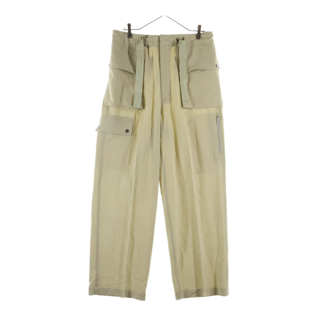 AURALEE(オーラリー) 25SS LIGHT COTTON WOOL VIYELLA CARGO PANTS ライト コットン ウール ビエラ カーゴパンツ ベージュ A25SP03KV