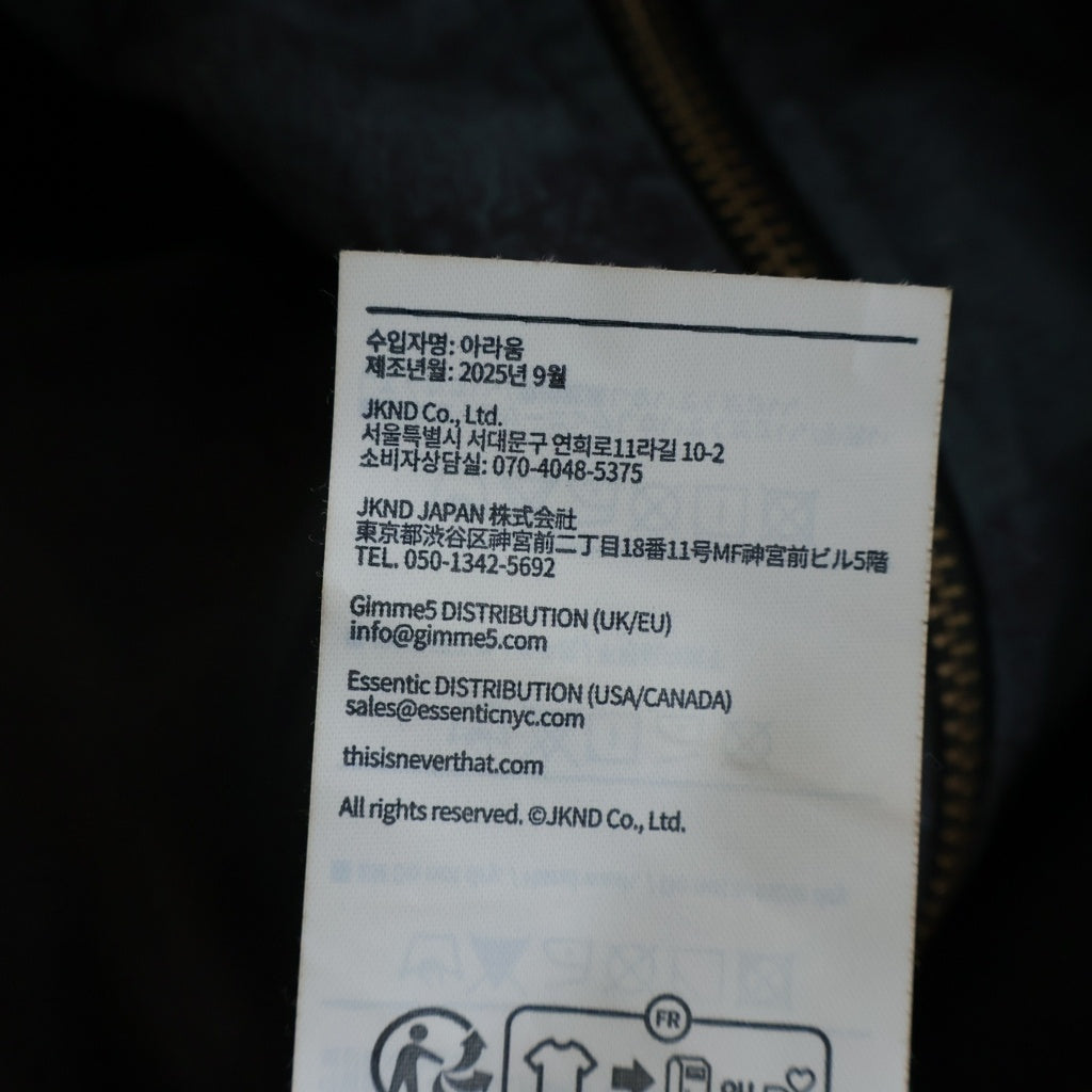 THISISNEVERTHAT(ディスイズネバーザット) WASHED INTL TEAM JACKET ウォッシュド チーム ブルゾンジャケット グレー TN260WOWLS01