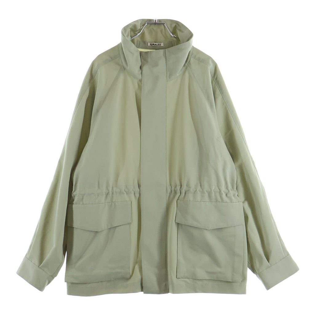 AURALEE(オーラリー) 25SS WOOL MAX CANVAS HIGH NECK ZIP BLOUSON ウール マックス キャンバス ハイネック ジップアップ ブルゾンジャケット オリーブ A25SB03WC