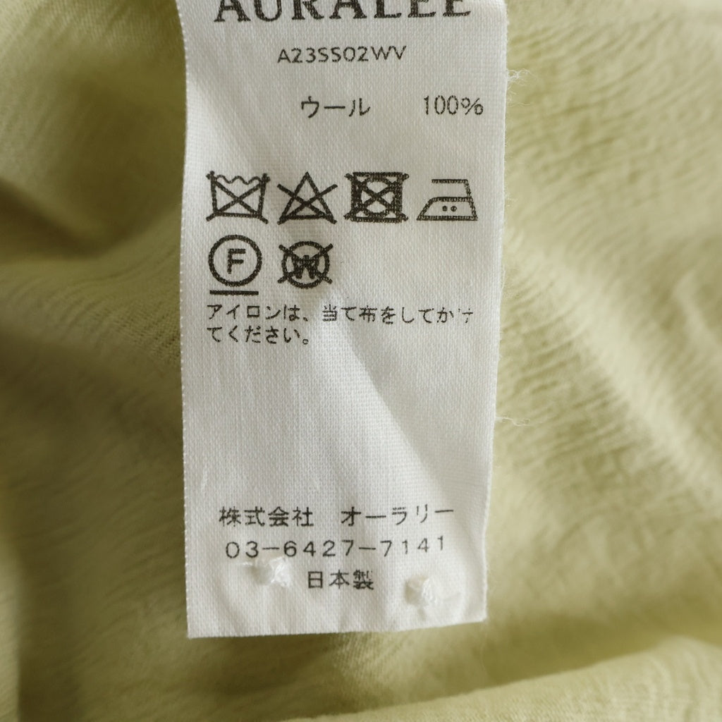 AURALEE(オーラリー) 23SS HARD TWIST WOOL VIYELLA SHIRT ハード ツイスト ウール ビエラ 長袖シャツ ベージュ A23SS02WV
