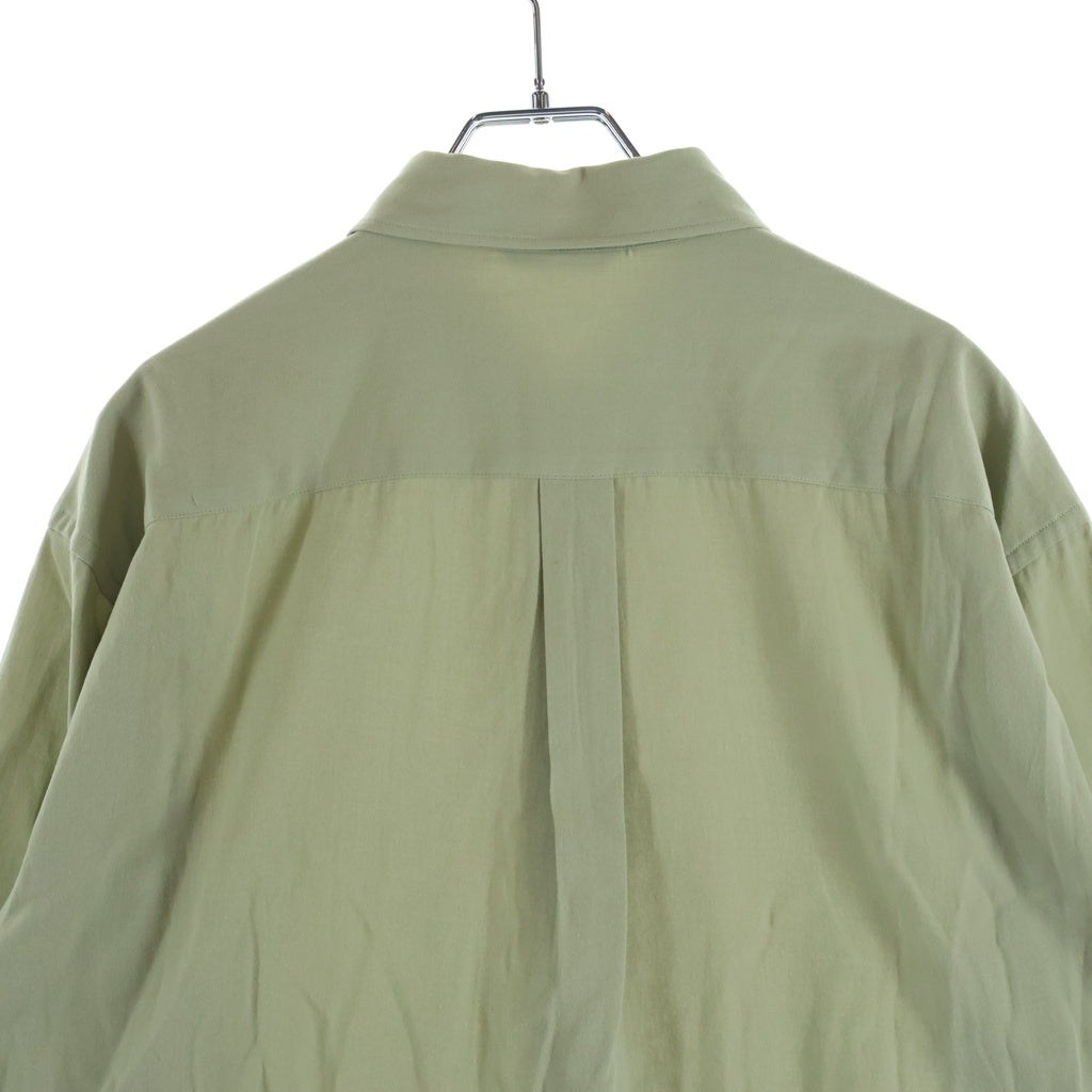 AURALEE(オーラリー) 24SS HARD TWIST COTTON SILK VIYELLA SHIRT ハード ツイスト コットン シルク ビエラ 長袖シャツ カーキ A24SS02KV
