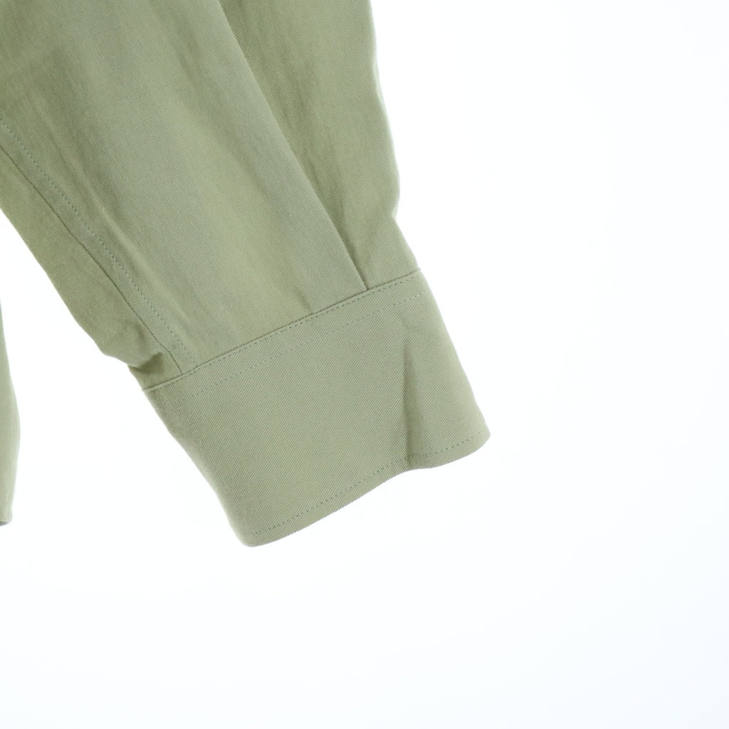 AURALEE(オーラリー) 24SS HARD TWIST COTTON SILK VIYELLA SHIRT ハード ツイスト コットン シルク ビエラ 長袖シャツ カーキ A24SS02KV