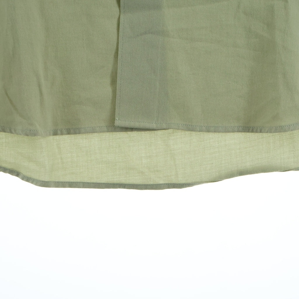AURALEE(オーラリー) 24SS HARD TWIST COTTON SILK VIYELLA SHIRT ハード ツイスト コットン シルク ビエラ 長袖シャツ カーキ A24SS02KV