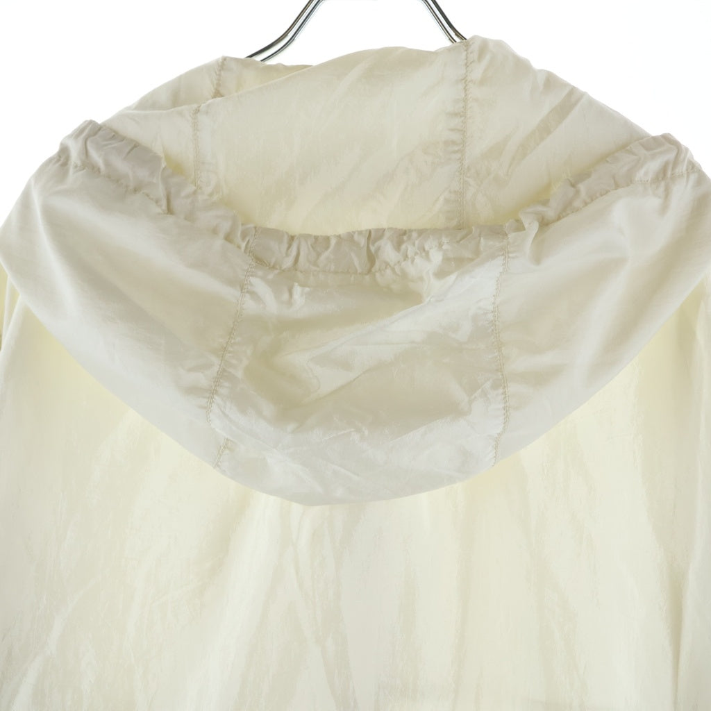 JIL SANDER +(ジルサンダープラス) 23SS SILK JACKET シルク混 フーデッドナイロンジャケット ホワイト J47BN0120 J70002