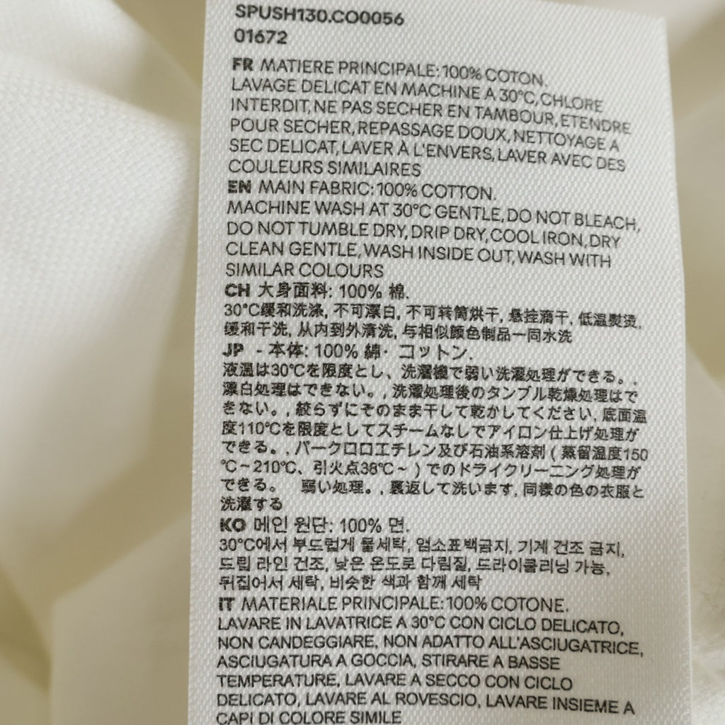 AMI Alexandre Mattiussi(アミアレクサンドルマテュッシ) ハートロゴチャーム ボクシー フィット 長袖シャツ ホワイト SPUSH130.CO0056