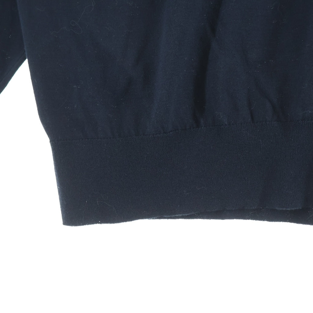 AURALEE(オーラリー) 25SS SUPER HIGH GAUGE COTTON KNIT PULLOVER LIGHT スーパー ハイゲージ コットン プルオーバー ライト クルーネックニットセーター ブラック A25SP01KA