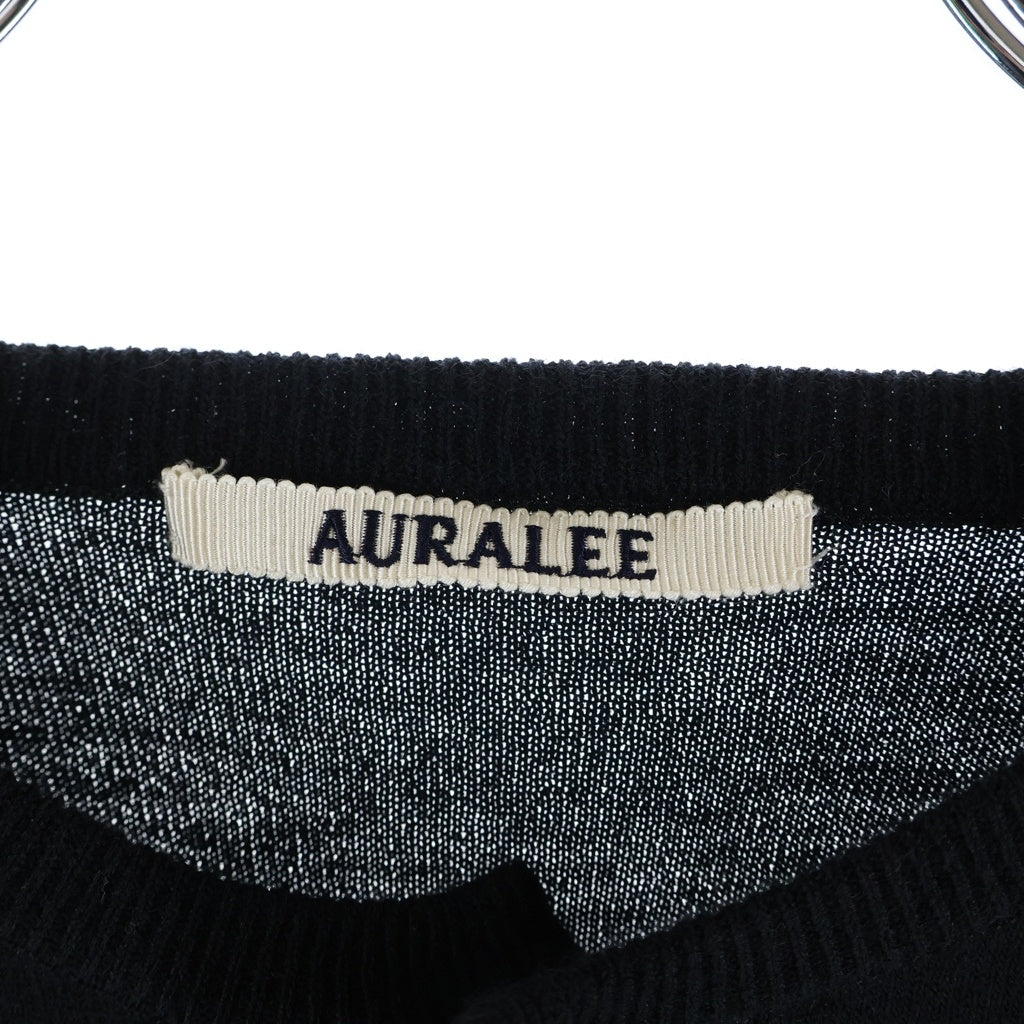AURALEE(オーラリー) 24SS CASHMERE HARD TWIST KNITCARDIGAN カシミヤ ハード ツイスト ニットカーディガン ブラック A24SC01CT