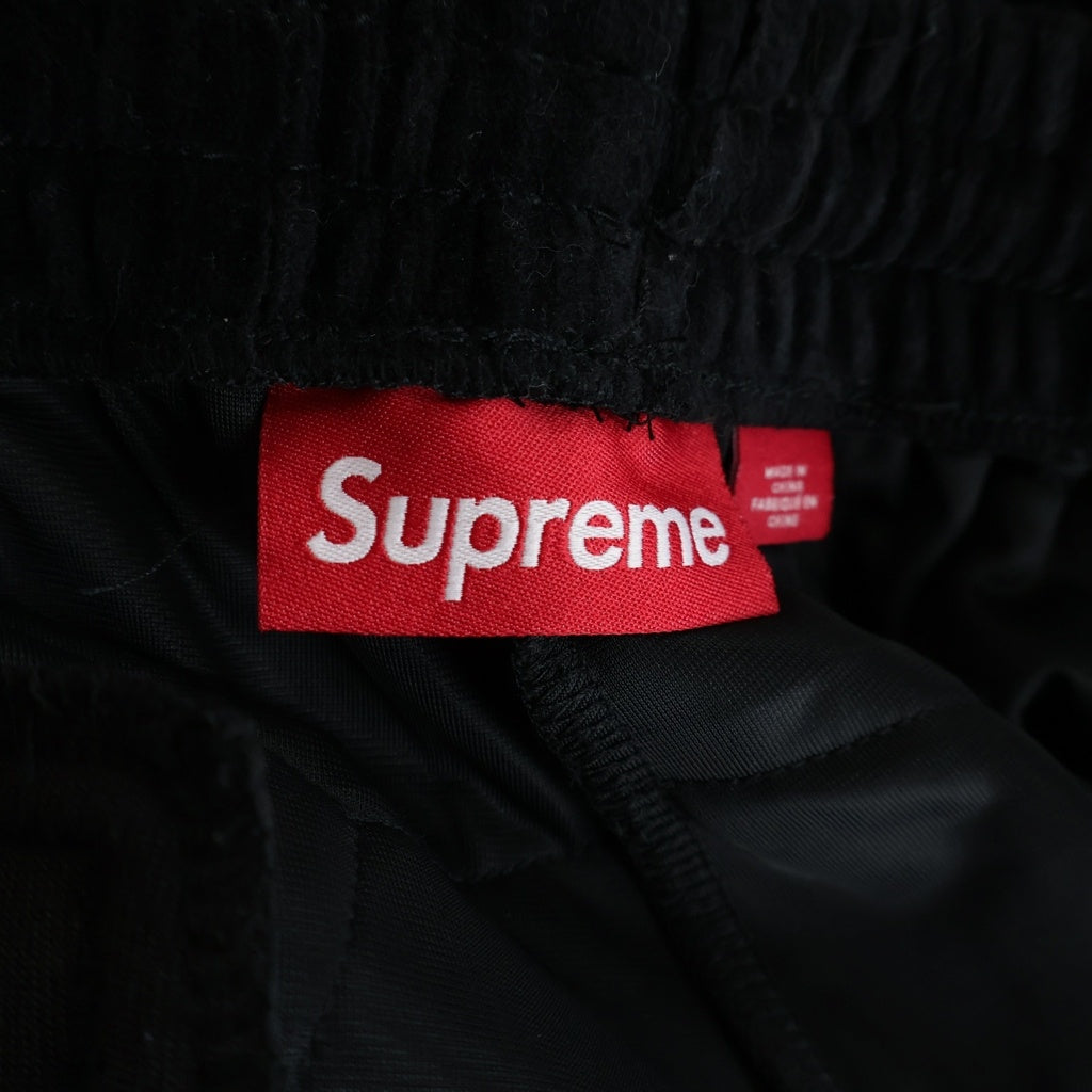 SUPREME(シュプリーム) 25SS Patchwork Velour Short パッチワーク ベロア ショーツ ハーフパンツ ブラック