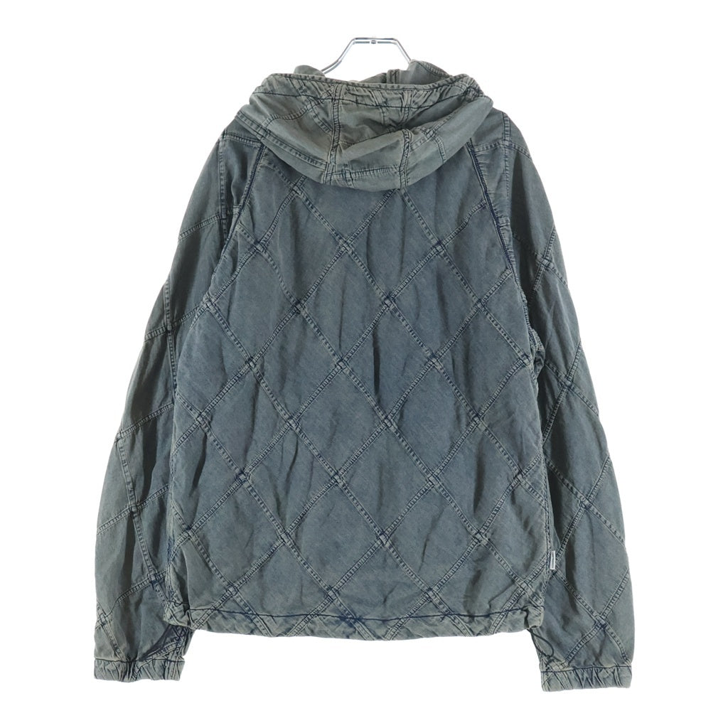 THISISNEVERTHAT(ディスイズネバーザット) PATCHWORK DENIM WINDBREAKER パッチワーク デニム ウィンドブレーカー フーデッドジャケット インディゴ TN261DOWLS03