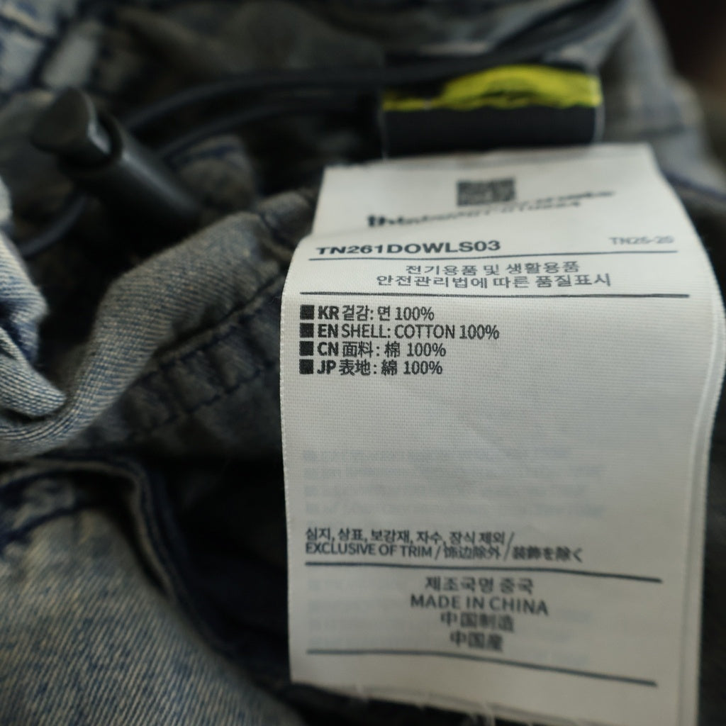 THISISNEVERTHAT(ディスイズネバーザット) PATCHWORK DENIM WINDBREAKER パッチワーク デニム ウィンドブレーカー フーデッドジャケット インディゴ TN261DOWLS03