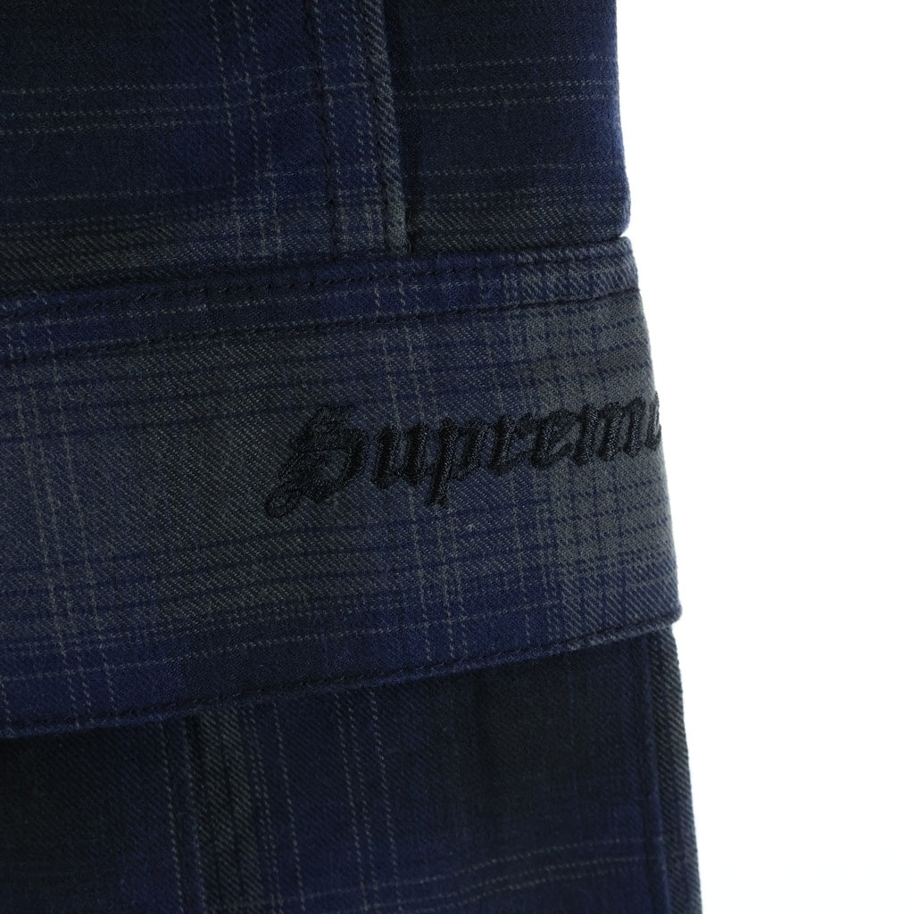 SUPREME(シュプリーム) 25SS Shadow Plaid Cargo Short シャドウ プレイド カーゴ ショーツ ハーフパンツ ネイビー/グレー