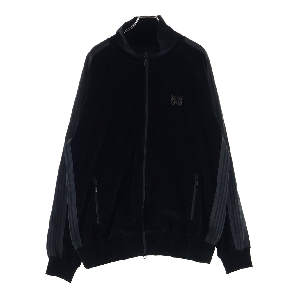 Needles(ニードルス) TRACK JACKET サイドライン ベロア トラックジャケット ブラック RW1666