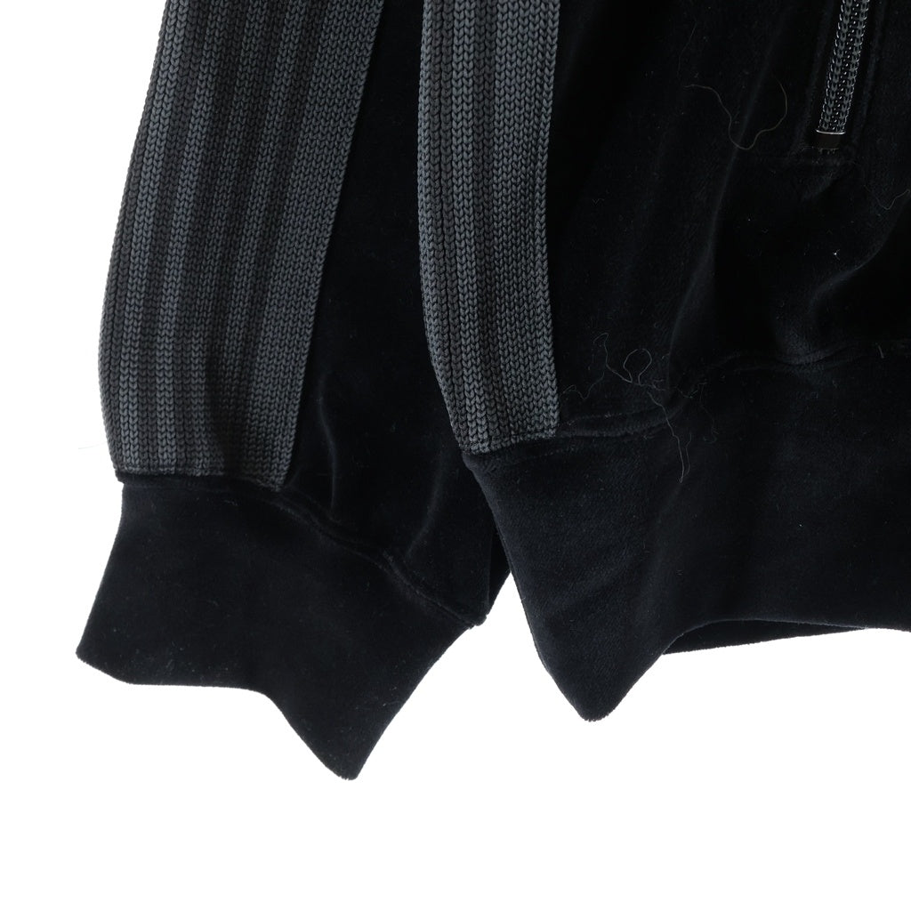 Needles(ニードルス) TRACK JACKET サイドライン ベロア トラックジャケット ブラック RW1666