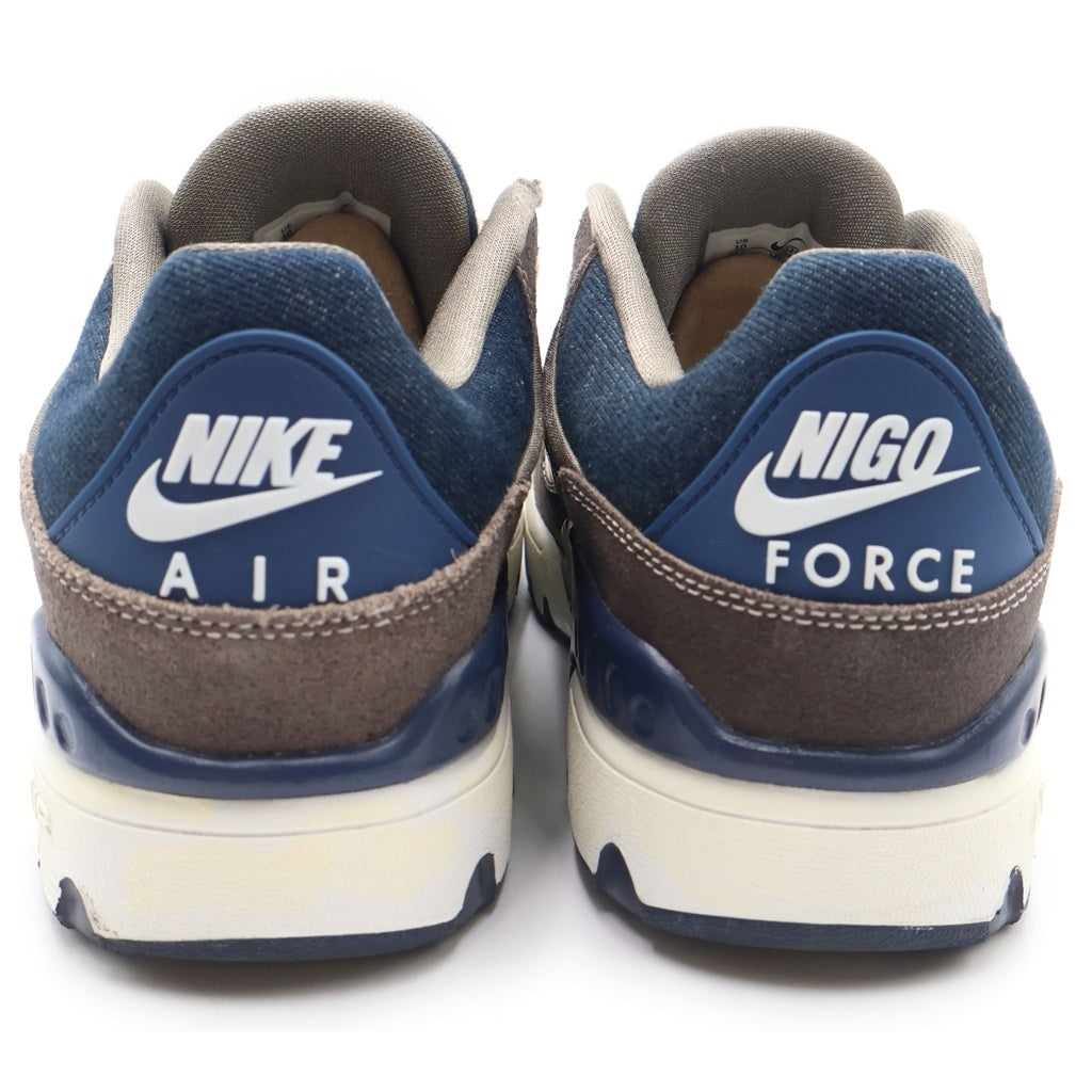 NIKE(ナイキ) ×NIGO ×AIR FORCE 3 LOW SP ENIGMA STONE ニゴー リーバイス エアフォース エニグマストーン ローカットスニーカー インディゴ/ブラウン US10/28cm HQ0262-004