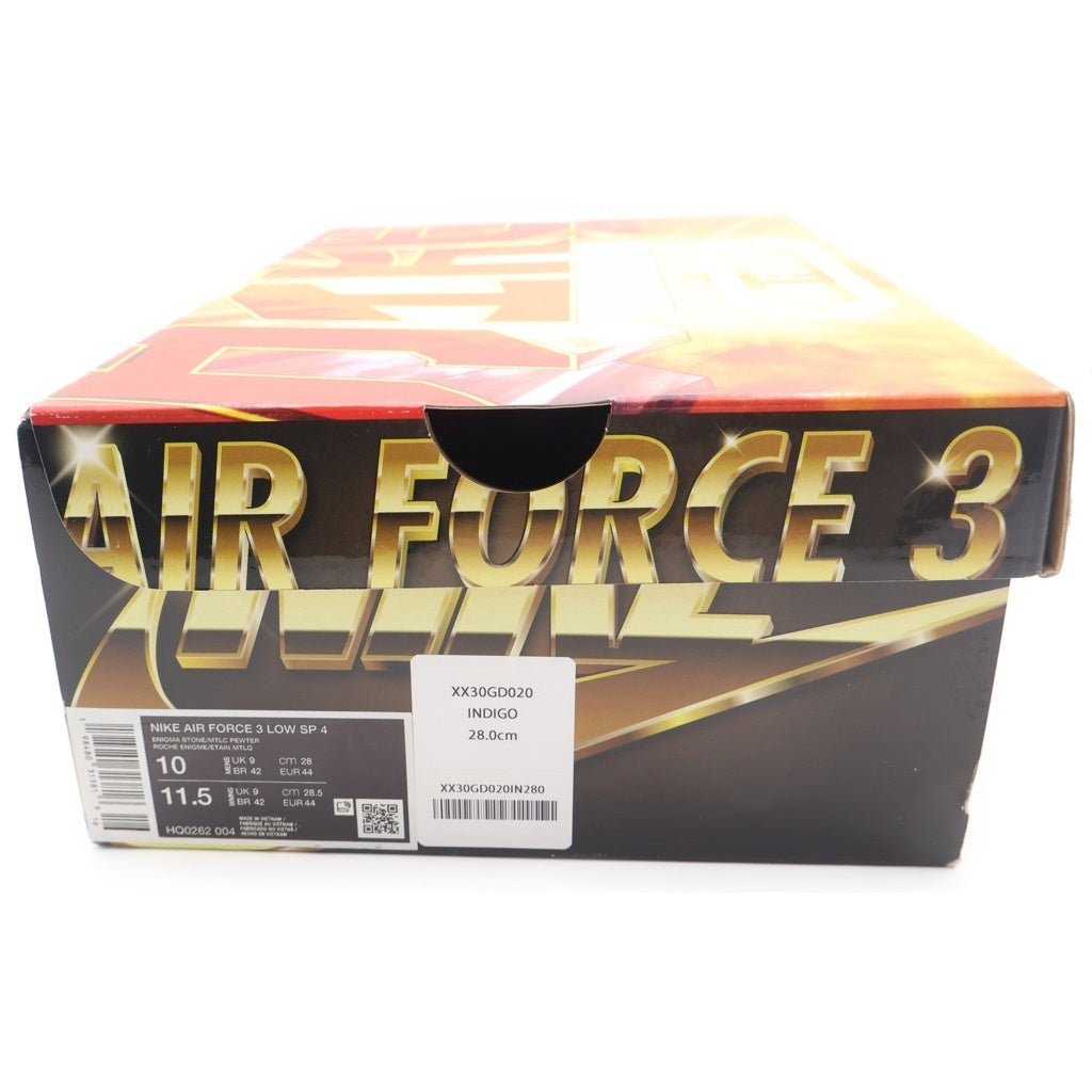 NIKE(ナイキ) ×NIGO ×AIR FORCE 3 LOW SP ENIGMA STONE ニゴー リーバイス エアフォース エニグマストーン ローカットスニーカー インディゴ/ブラウン US10/28cm HQ0262-004