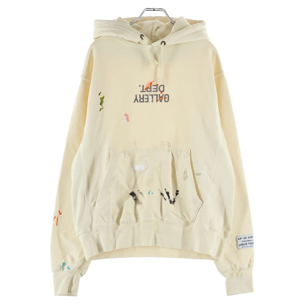 GALLERY DEPT.(ギャラリーデプト) 25SS G-PATCH FUCKED UP ジーパッチ ファックド アップ プルオーバースウェットパーカー フーディー アイボリー