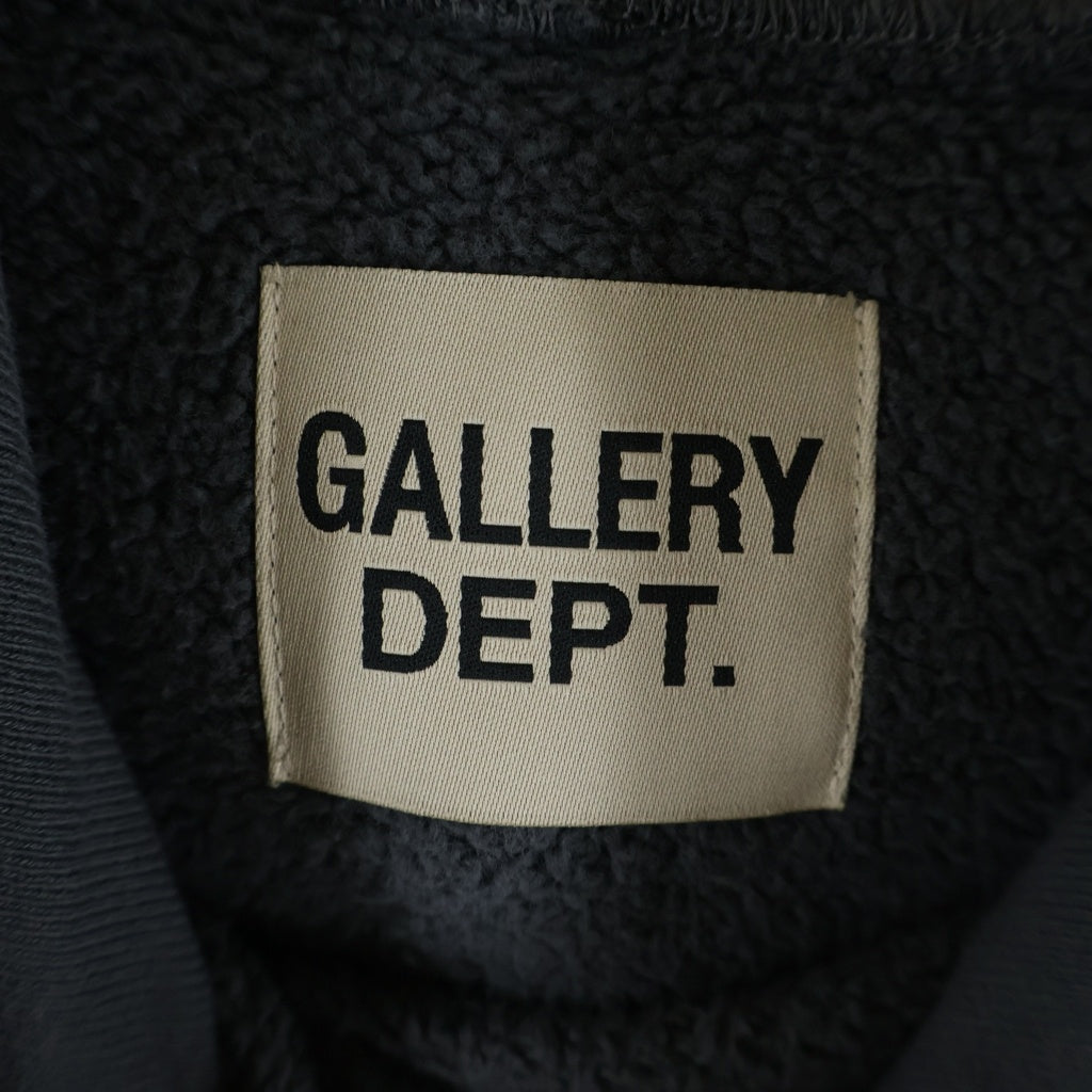 GALLERY DEPT.(ギャラリーデプト) 23SS 90S RECYCLE DISTRESSED PRINTED JERSEY HOODIE リサイクル プリンテッド ジャージ プルオーバースウェットパーカー フーディー ブラック