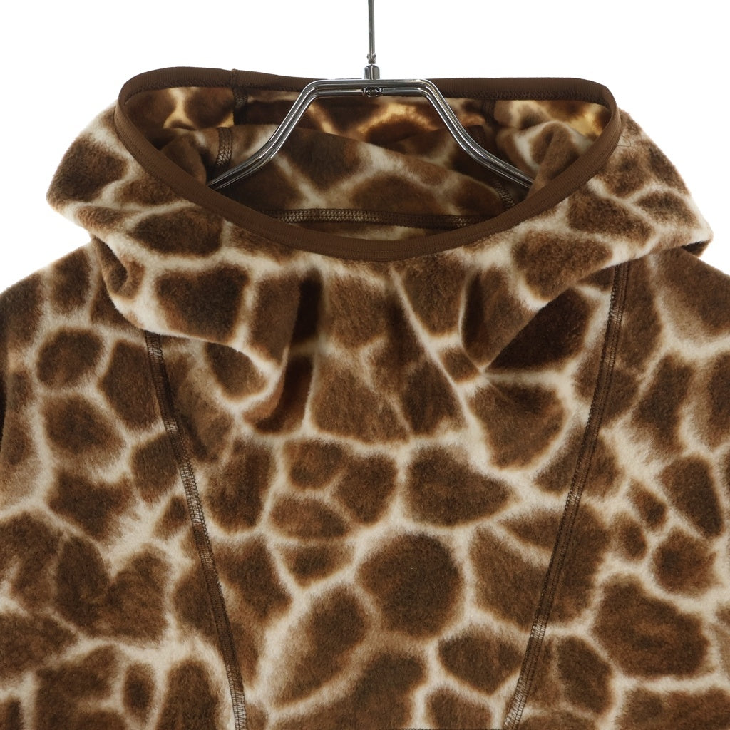 GALLERY DEPT.(ギャラリーデプト) 26SS TRAIL FLEECE GIRAFFE ジラフ柄 フーデッドフリースジャケット ブラウン
