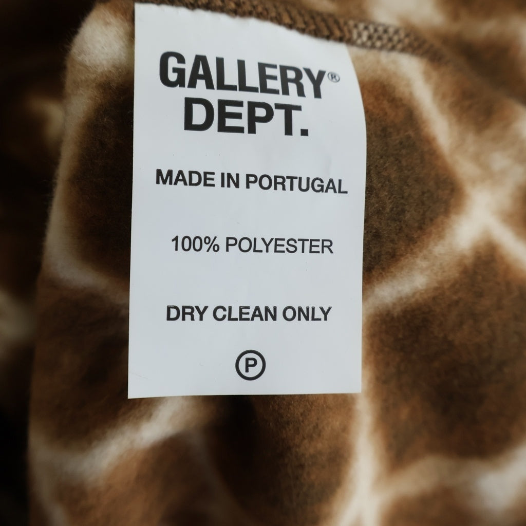 GALLERY DEPT.(ギャラリーデプト) 26SS TRAIL FLEECE GIRAFFE ジラフ柄 フーデッドフリースジャケット ブラウン