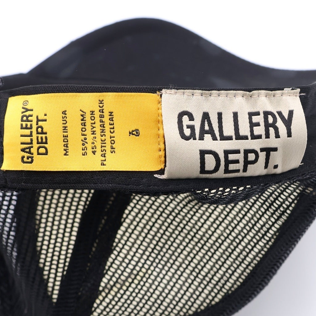 GALLERY DEPT.(ギャラリーデプト) WORKSHOP TRUCKER HAT ワークショップ ペイント メッシュトラッカーキャップ 帽子 ブラック