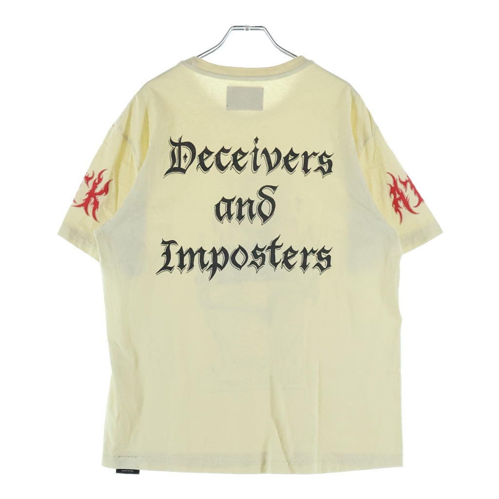 GALLERY DEPT.(ギャラリーデプト) THE WORLD IS OURS ザ ワールド イズ アワーズ スカルプリント クルーネック半袖Tシャツ カットソー アイボリー ATKT10095