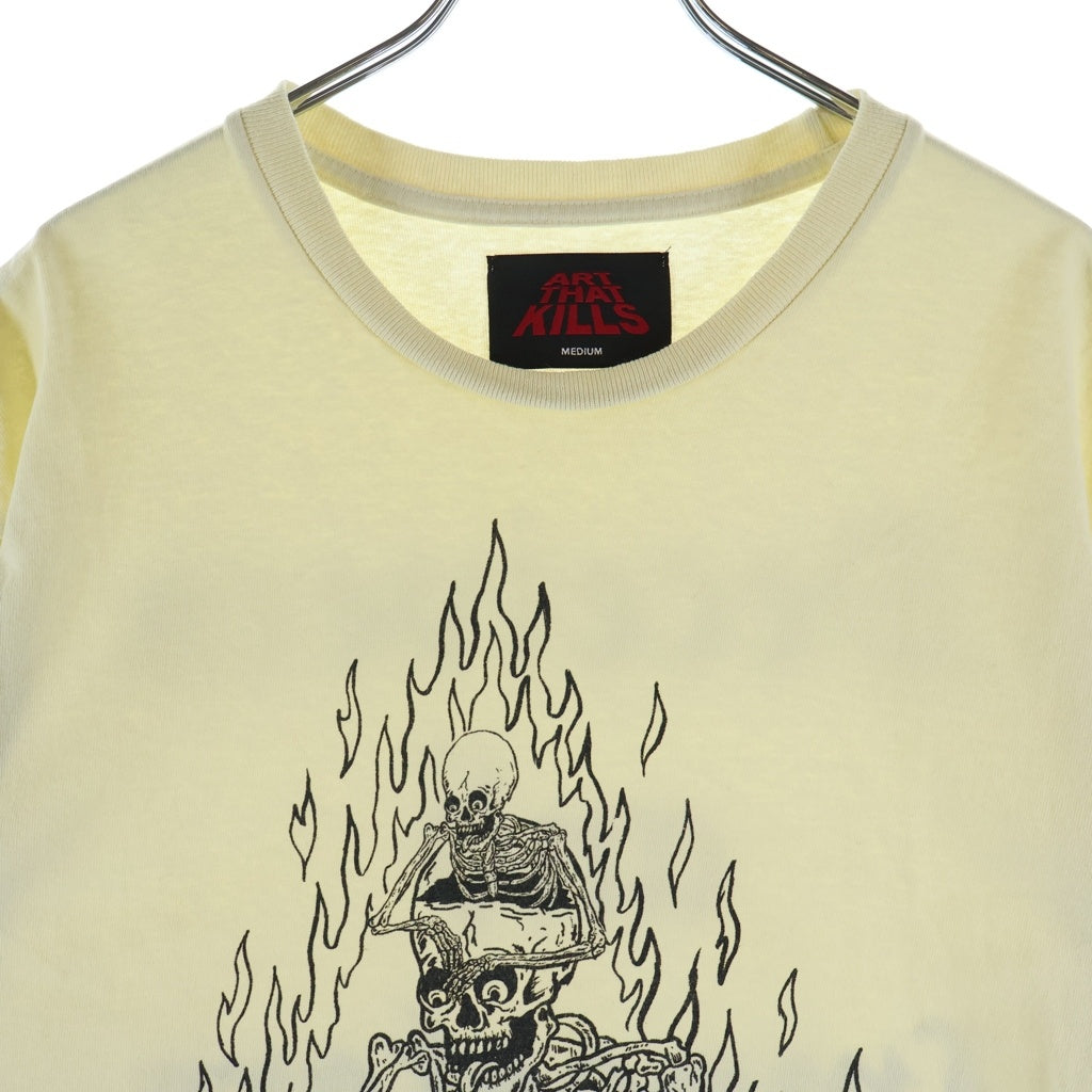 GALLERY DEPT.(ギャラリーデプト) THE WORLD IS OURS ザ ワールド イズ アワーズ スカルプリント クルーネック半袖Tシャツ カットソー アイボリー ATKT10095