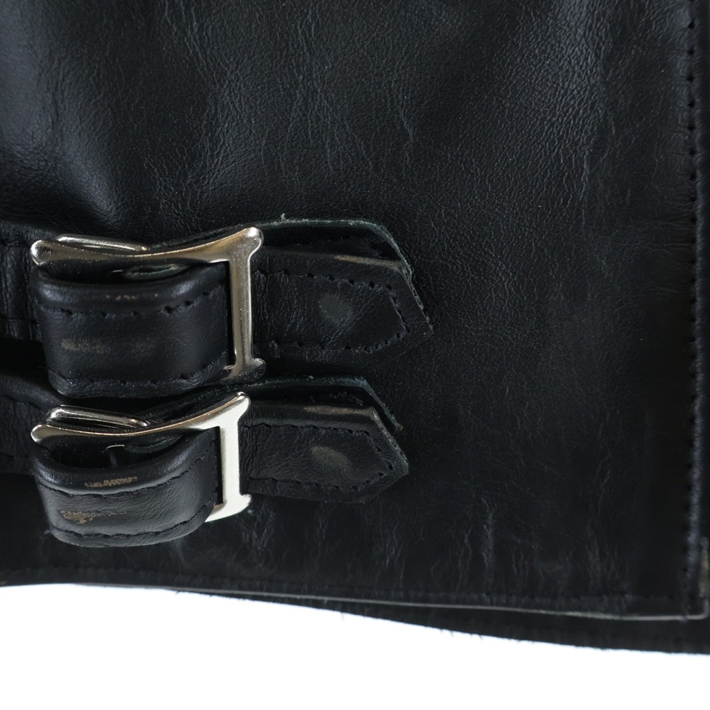 COMME des GARCONS(コムデギャルソン) 24AW AD2024 ×LEWIS LEATHERS ルイスレザー 青山限定 ペイント加工 カウハイド ダブルライダース レザージャケット ブラック KZ-J017