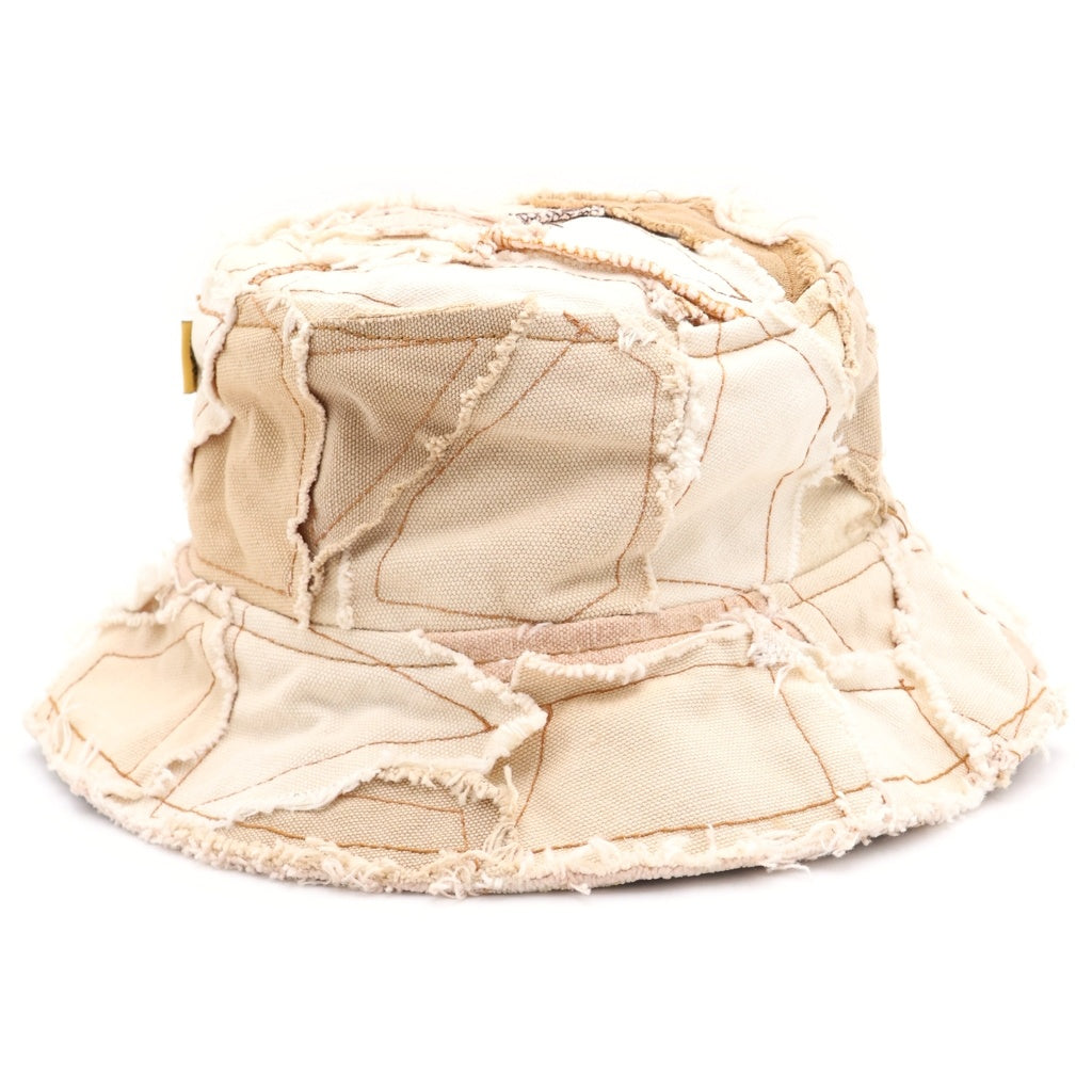 GALLERY DEPT.(ギャラリーデプト) 23SS RECYCLED RODMAN BUCKET HAT リサイクルド ロッドマン パッチワーク バケットハット 帽子 ブラウン/ベージュ RCBH-9159 レディース